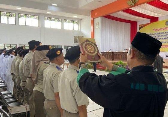 sumpah panitia ptsl wonosobo