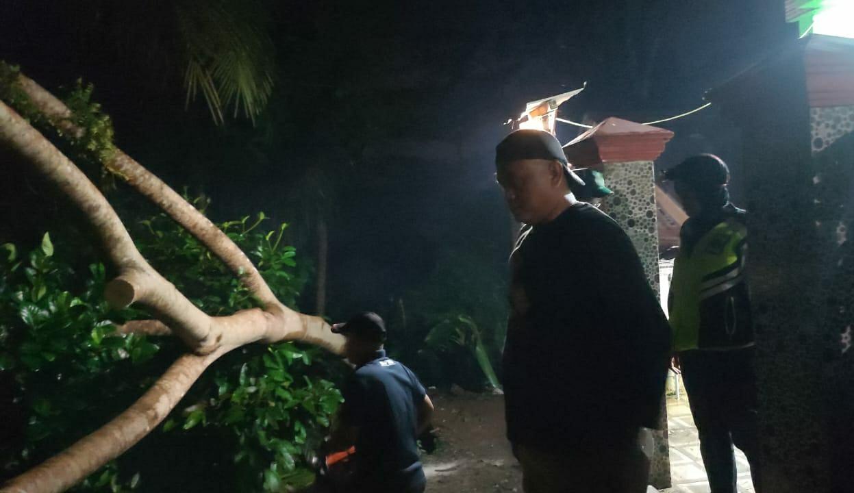 Hujan Deras Disertai Angin Kencang, 3 Rumah Warga Tangkisan Tertimpa Pohon Tumbang 1 IMG 20230513 004814