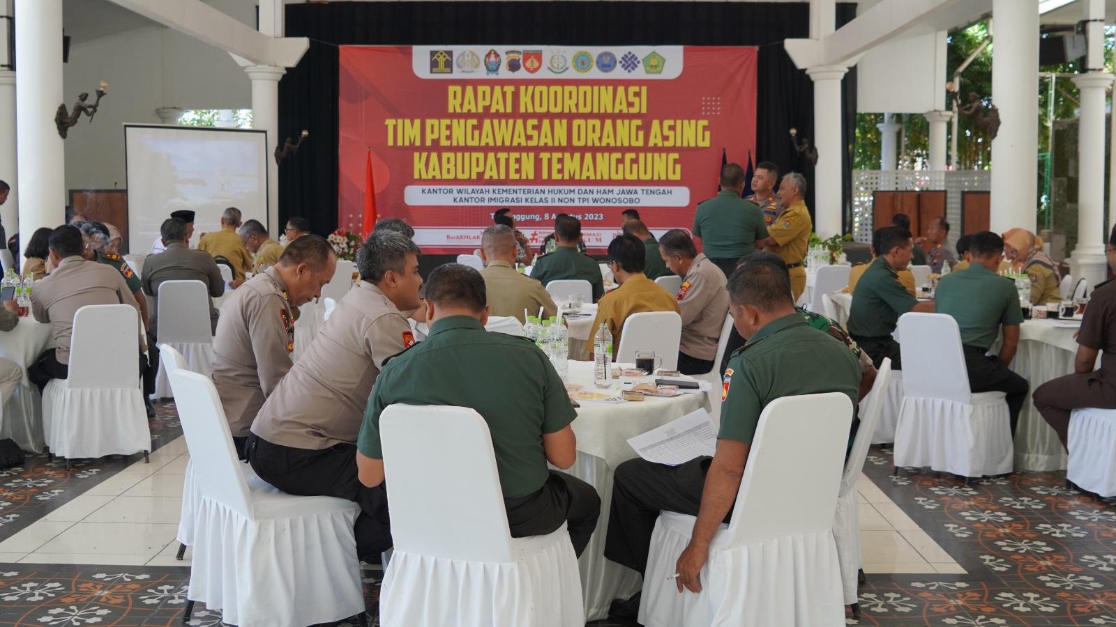 Gelar Rapat Koordinasi Tim Pengawasan Orang Asing Kabupaten Temanggung Jalin Sinergitas