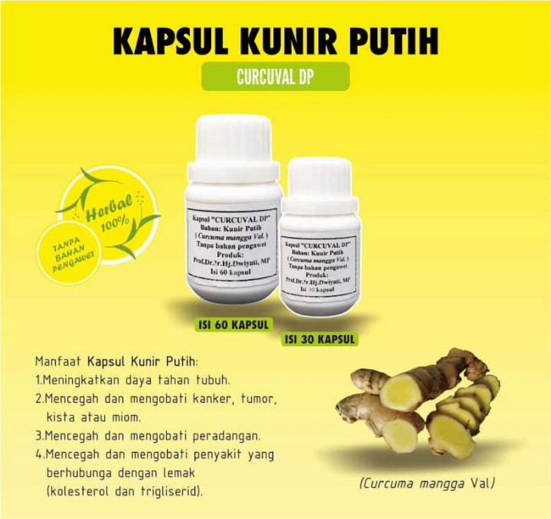 Kapsul Kunir Putih Manjur untuk Obat Kolestrol