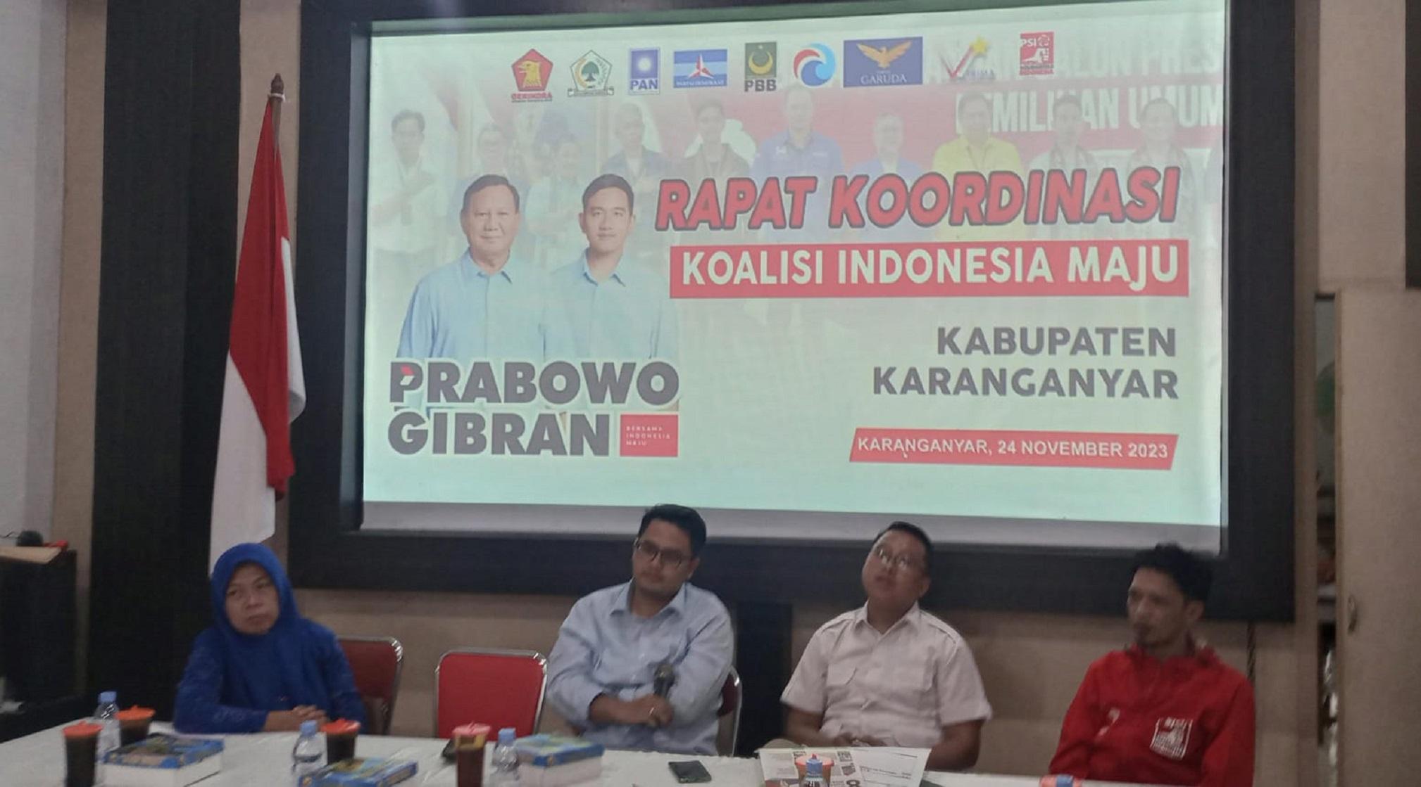 Rapat Koordinasi KIM untuk memenangkan Prabowo - Gibran di Karanganyar