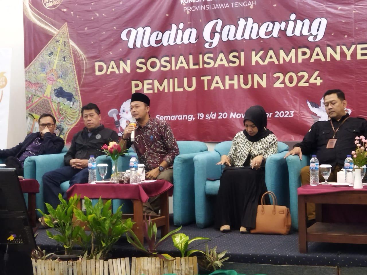 KPU Jateng menggelar kegiatan media gathering dan sosialisasi kampanye pemilu tahun 2024