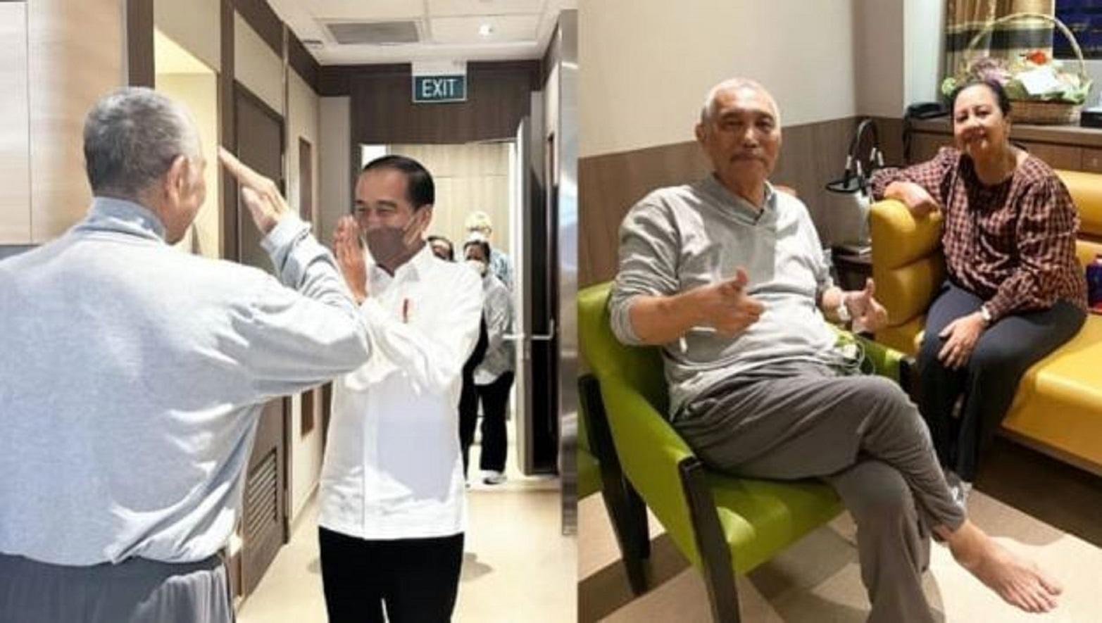 Potret Luhut Binsar Pandjaitan saat dijenguk Presiden Jokowi