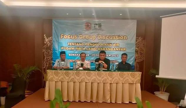 PUDAM Tirta Lawu Karanganyar menggelar FGD pengelolaa air bagi desa-desa yang memiliki sumbar mata air di Karanganyar.