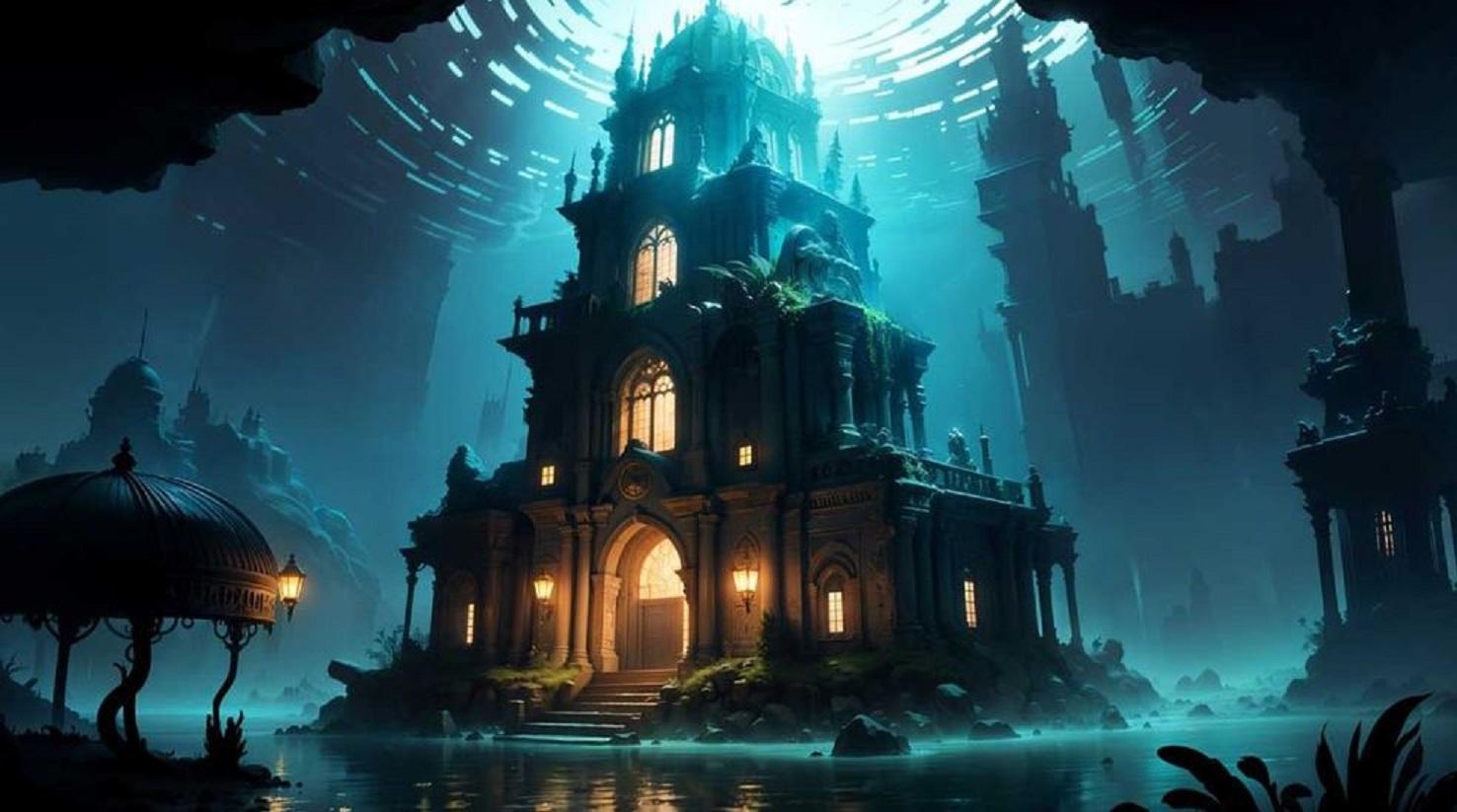 Ilustrasi Atlantis, Kota yang hilang.