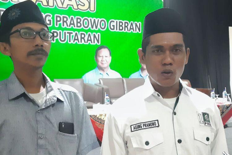caleg Calon legislatif Partai Kebangkitan Bangsa (PKB) Kabupaten Purbalingga mendeklarasikan dukungan mereka untuk pasang calon presiden dan wakil presiden Prabowo Subianto-Gibran Rakabuming Raka, Rabu (24/1/2024).