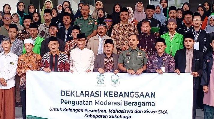 Mahasiswa UIN Raden Mas Said,Deklarasi kebangsaan perkuat moderasi beragama