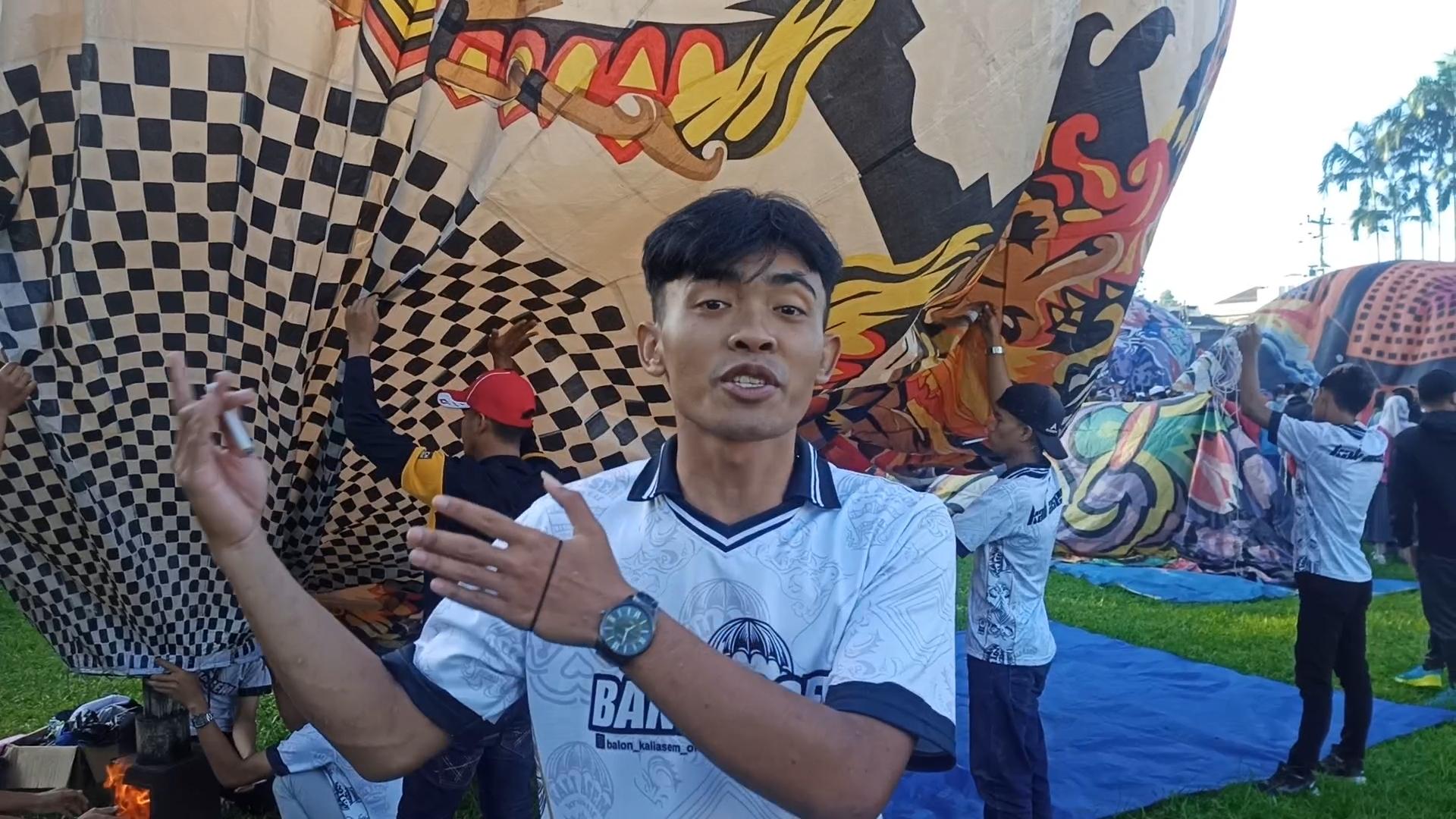 Salah satu peserta festival balon sambek hari ke 2 19/4/2024 (bgs)