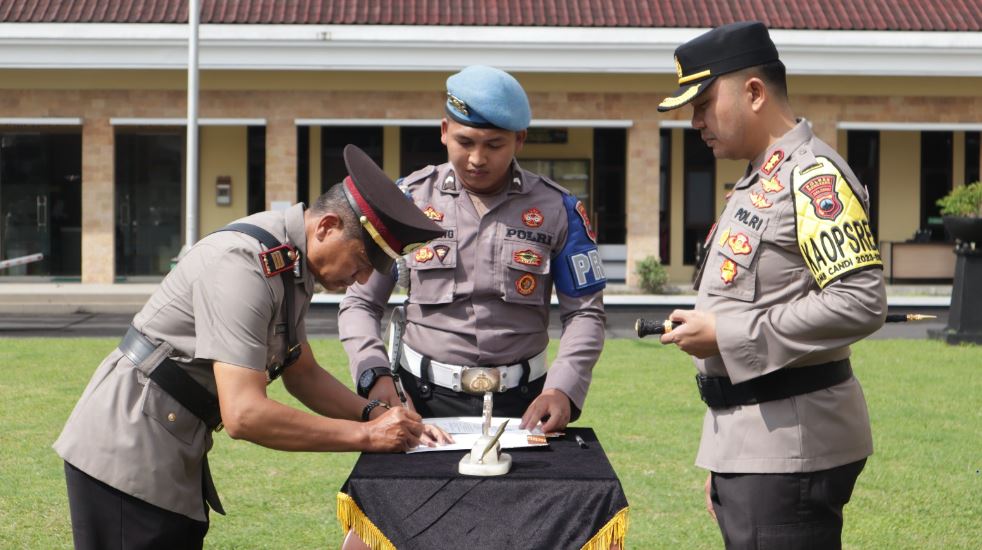 Kapolres Wonosobo Pimpin Upacara Sertijab dan Pelantikan Pejabat Polres Wonosobo
