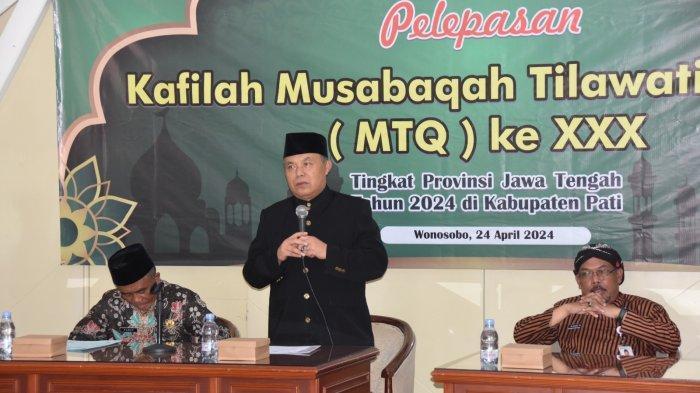 Pelepasan kafilah perwakilan Kabupaten Wonosobo pada ajang Musabaqoh Tilawatil Qur’an (MTQ) ke XXX Tingkat Provinsi Jawa Tengah