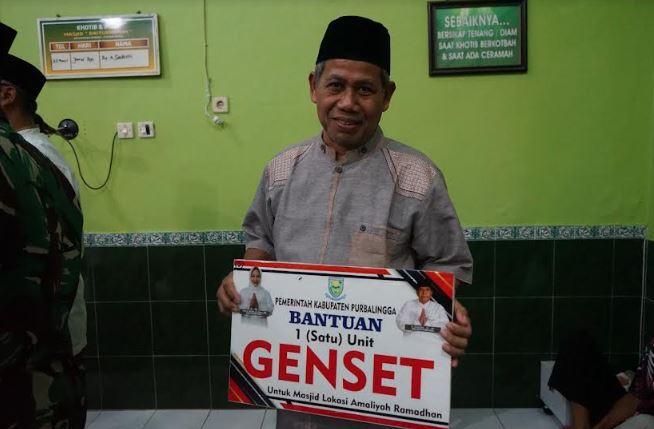 Pemerintah Kabupaten Purbalingga Bantu Mesin Genset Untuk Masjid Baiturrohim