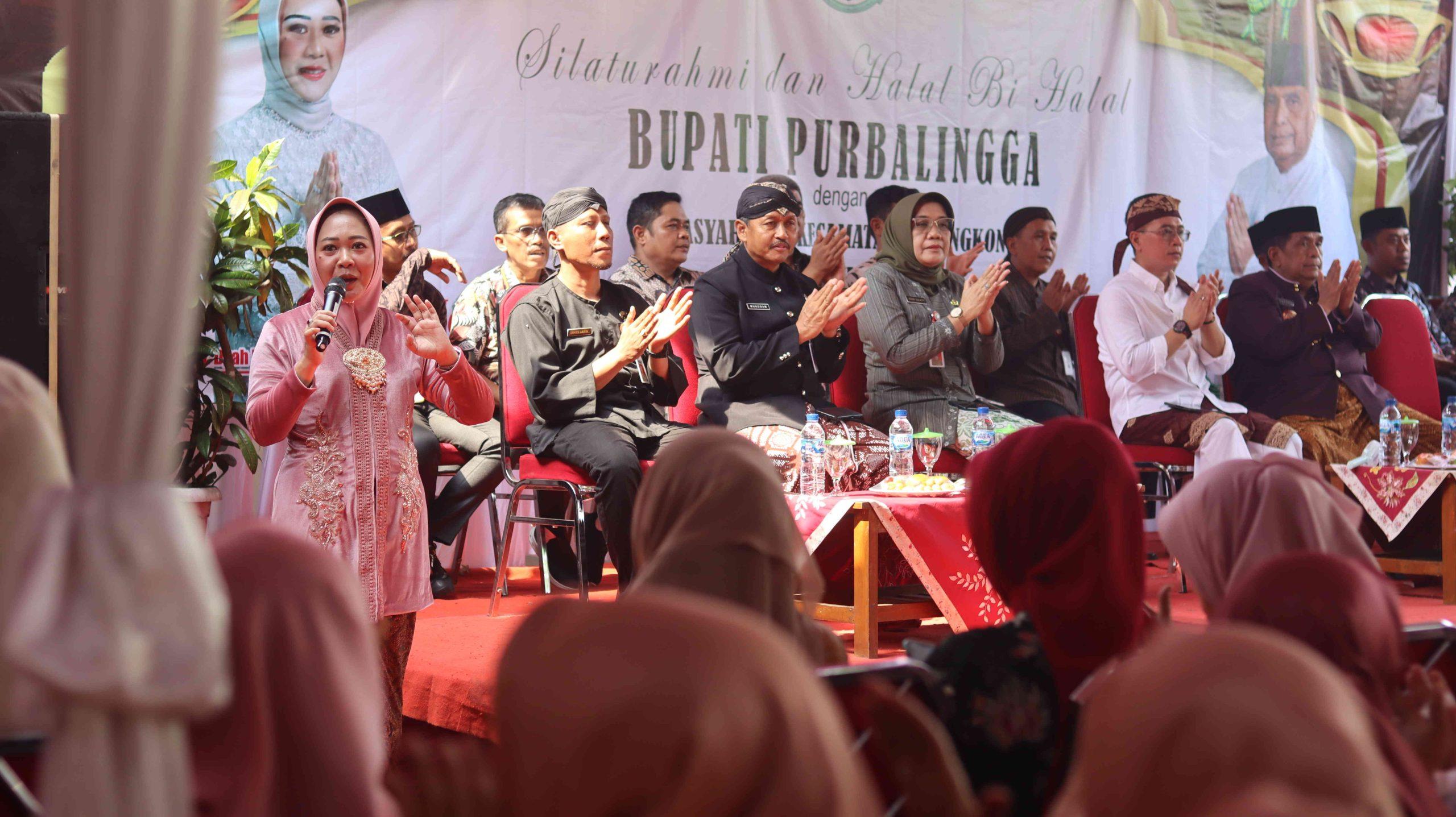 Halal Bihalal dan Silaturahmi di Kecamatan Kemangkon dan Bukateja, Bupati Purbalingga Dyah Hayuning Pratiwi mengatakan akan berfokus selesaikan tugas di sisa masa jabatannya.