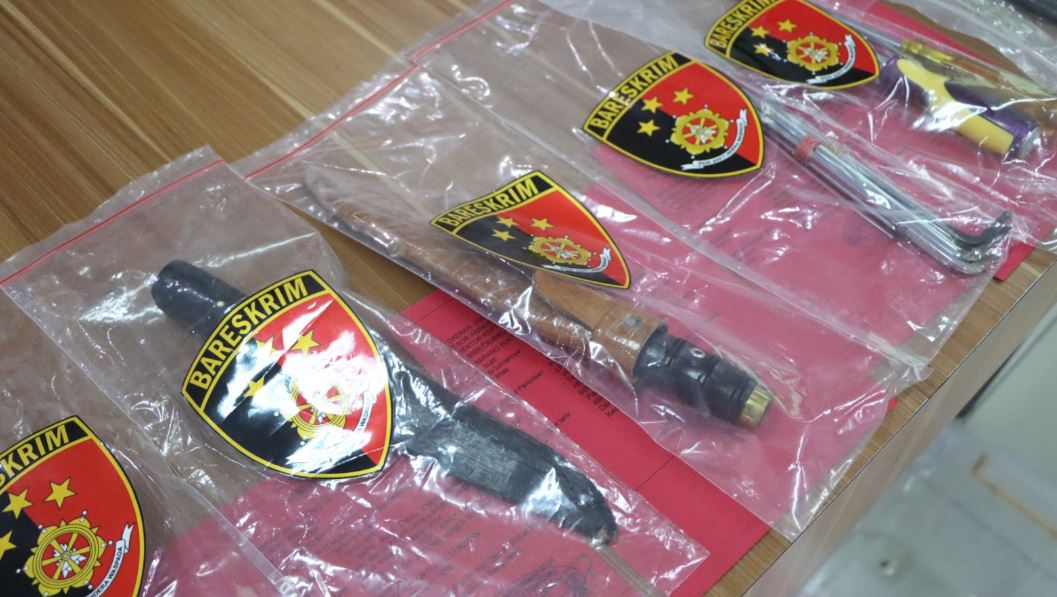 Beberapa barang bukti yang berhasil diamankan oleh petugas Kepolisian.