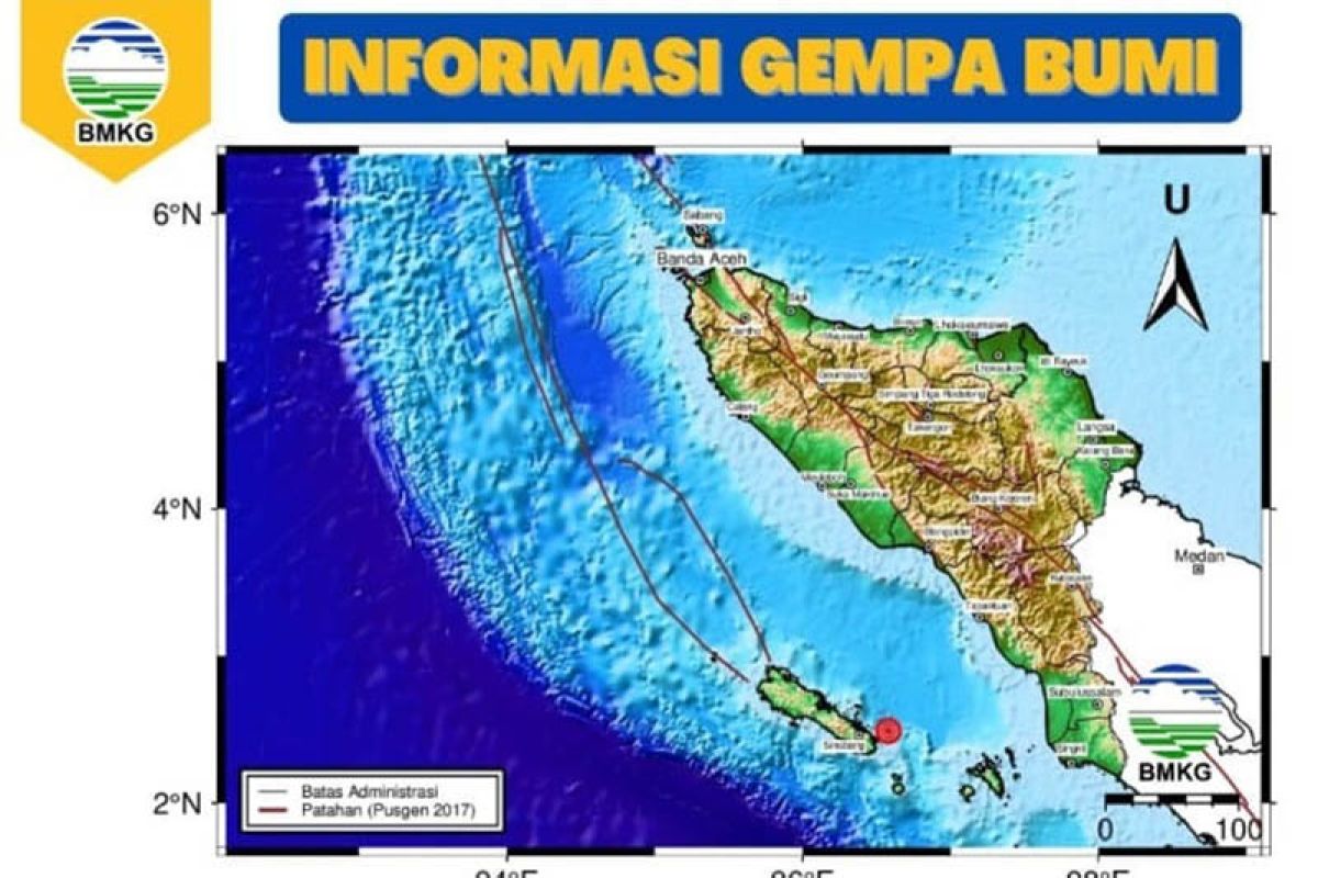 Gempa di Simeulue Berkekuatan 5,9 Terjadi Akibat Aktivitas Megathrust