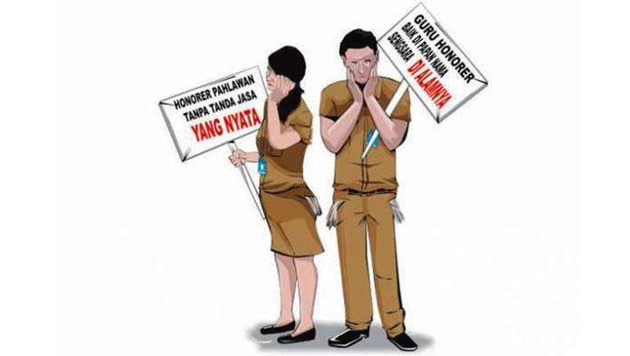 ilustrasi guru honorer