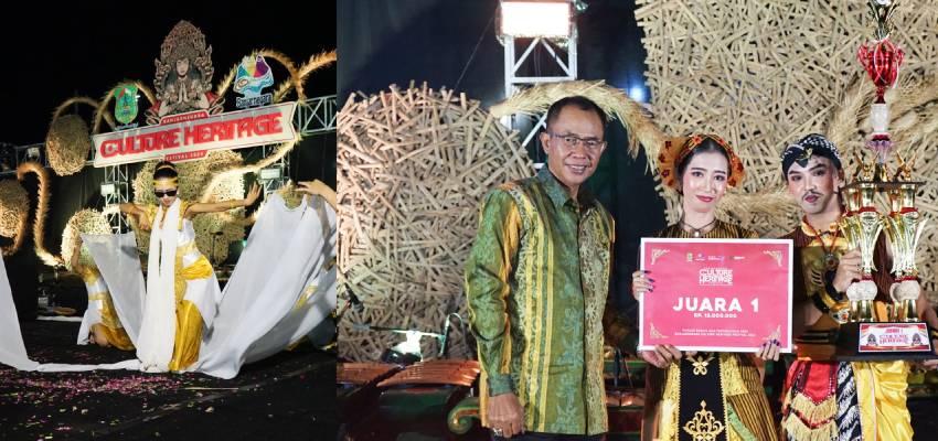 Duta Kesenian Banjarnegara juara di Banjarnegara Culture Heritage Festival 2024 dengan tari 'Kluwung Siro Ayu' di alun-alun Banjarnegara, Sabtu malam (27 7 2024)