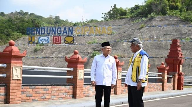 Peresmian bendunagn cipanas oleh Wakil Presiden RI Ma'ruf Amin