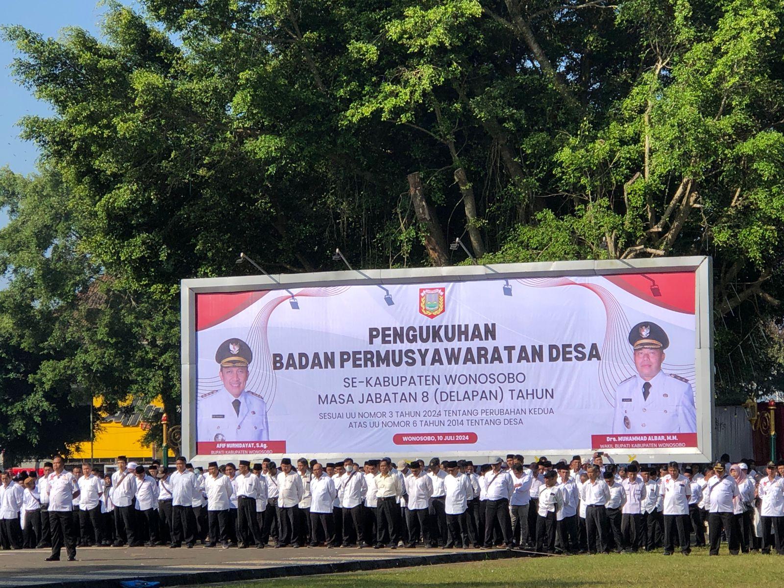 Upacara pengukuhan anggota BPD di Alun-Alun Wonosobo (10/7/2024) (Dok.Genamercusuar)