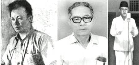 Potret dua bersaudara Mendoer dan foto Soekarno saat membacakan teks proklamasi yang berhasil di abadikan oleh dan Frans Soemarto Mendoer